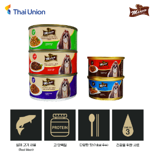 마르보 강아지캔 통조림 [5종모음] (85g, 156g)  --  Thai Union Marvo Dog Foods